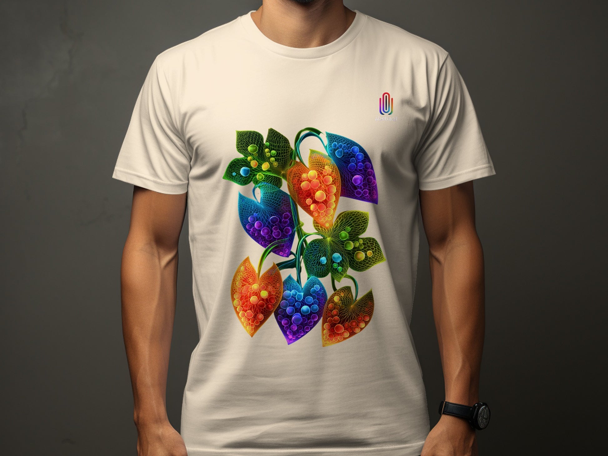 Colorful Abstract Floral Design T Shirt Product