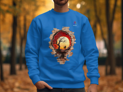 Sunset Silhouette Wall Art Print Sweatshirt product