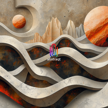 Abstract Planetary Cosmic Landscape Decorative Pillows