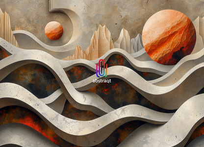 Abstract Planetary Cosmic Landscape Decorative Pillows