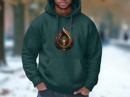 Black Hoodie with Stylish Artistic Design product type