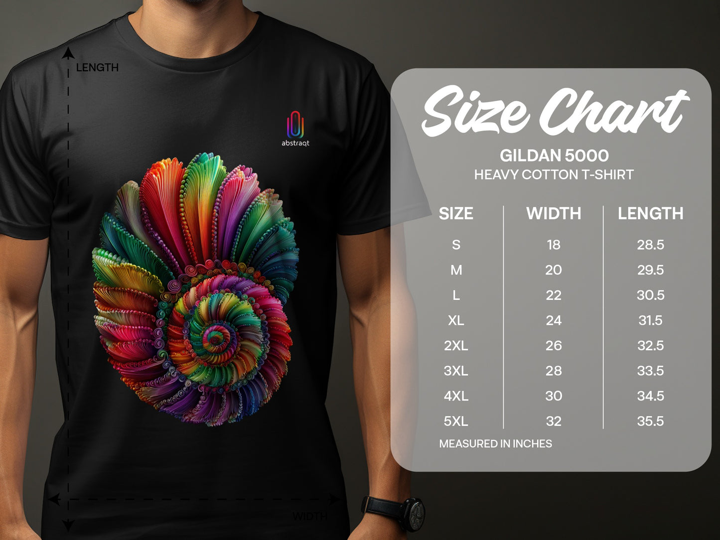 Colorful Abstract Spiral Graphic Design T-Shirt product