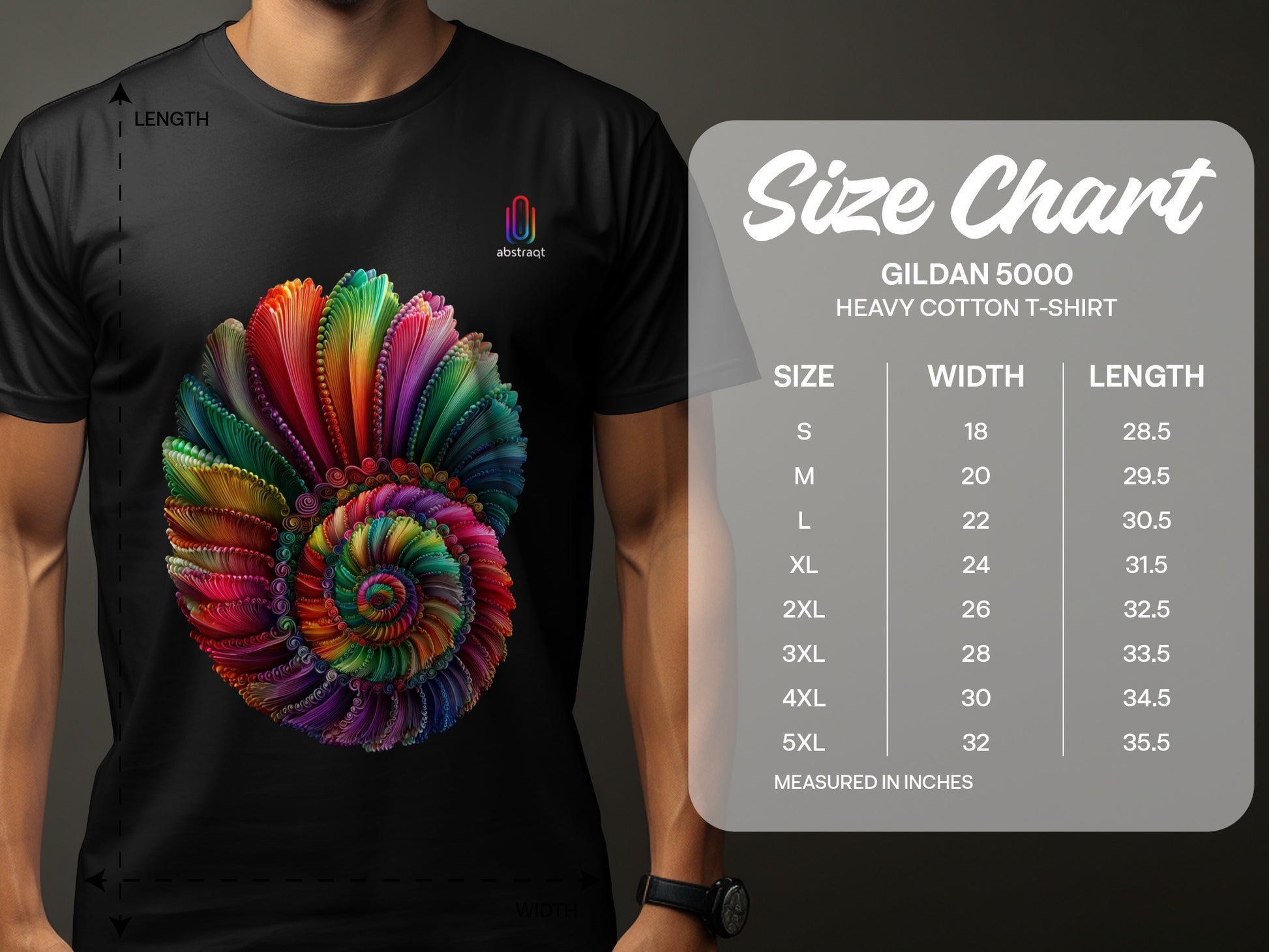 Colorful Abstract Spiral Graphic Design T-Shirt product