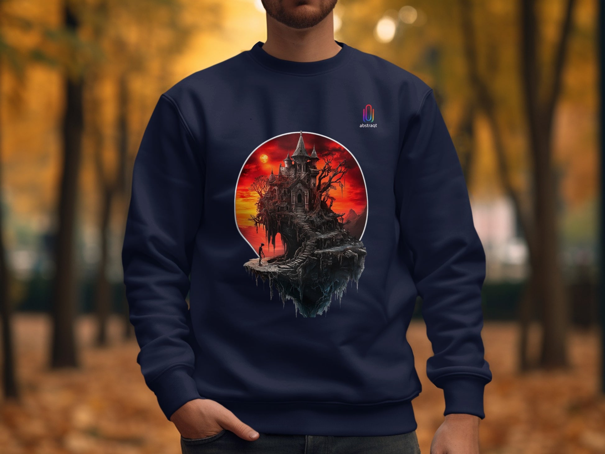 Haunted House at Dusk Graphic Sweatshirt product