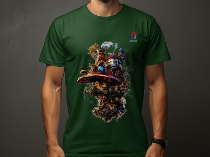 Whimsical Mushroom House Fantasy Art T-Shirt product type