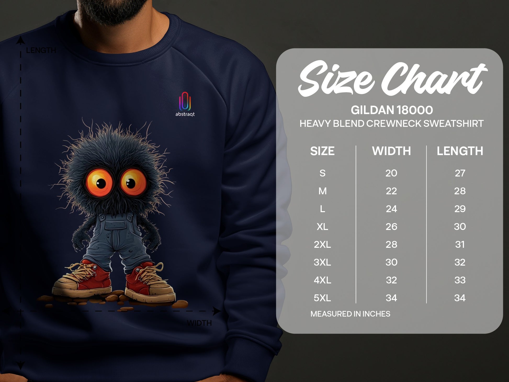 Cute Furry Blue Cartoon Character Heavy Blend Crewneck product type