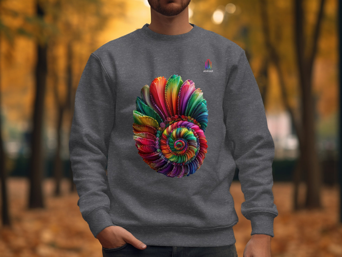 Colorful Vibrant Spiral Art Graphic Sweatshirt product type