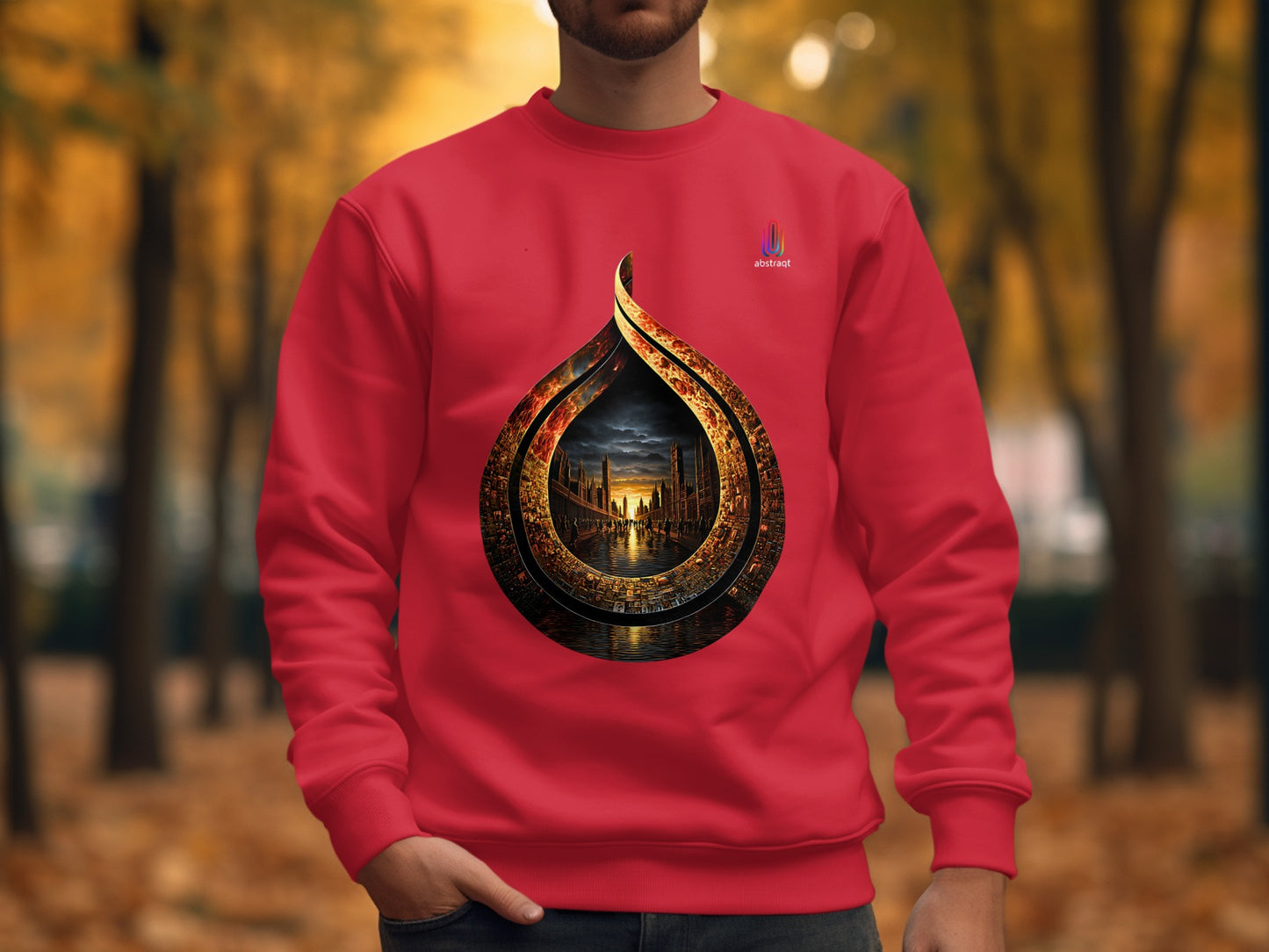 Mystical Flame Design Long Sleeve Sweatshirt product type