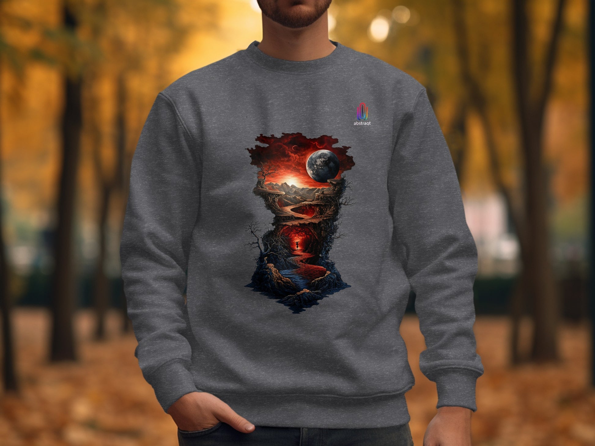Enigmatic Landscape Artwork Sweatshirt product type