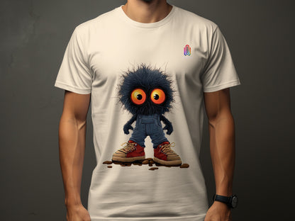Fuzzy Monster Graphic Tee with Big Eyes T-Shirt product