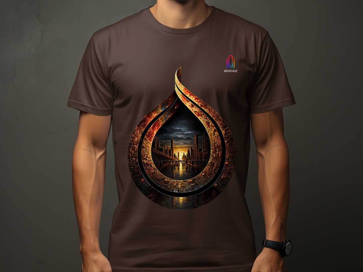 Abstract Art Sunset Design on a Stylish Unisex Shirt product