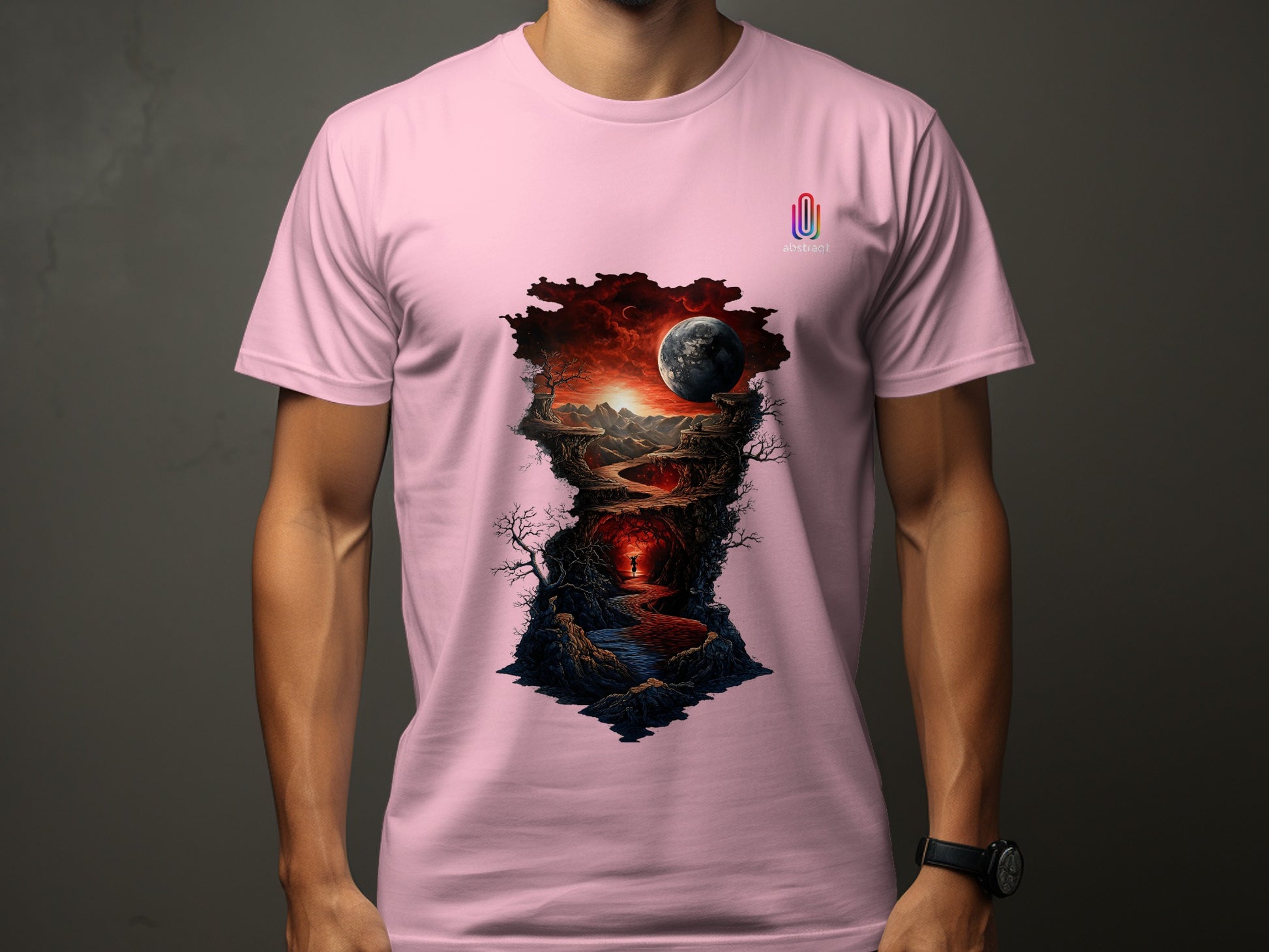 Fantasy Landscape Art Print Short Sleeve Shirt product