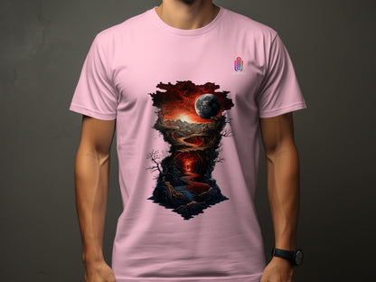 Fantasy Landscape Art Print Short Sleeve Shirt product