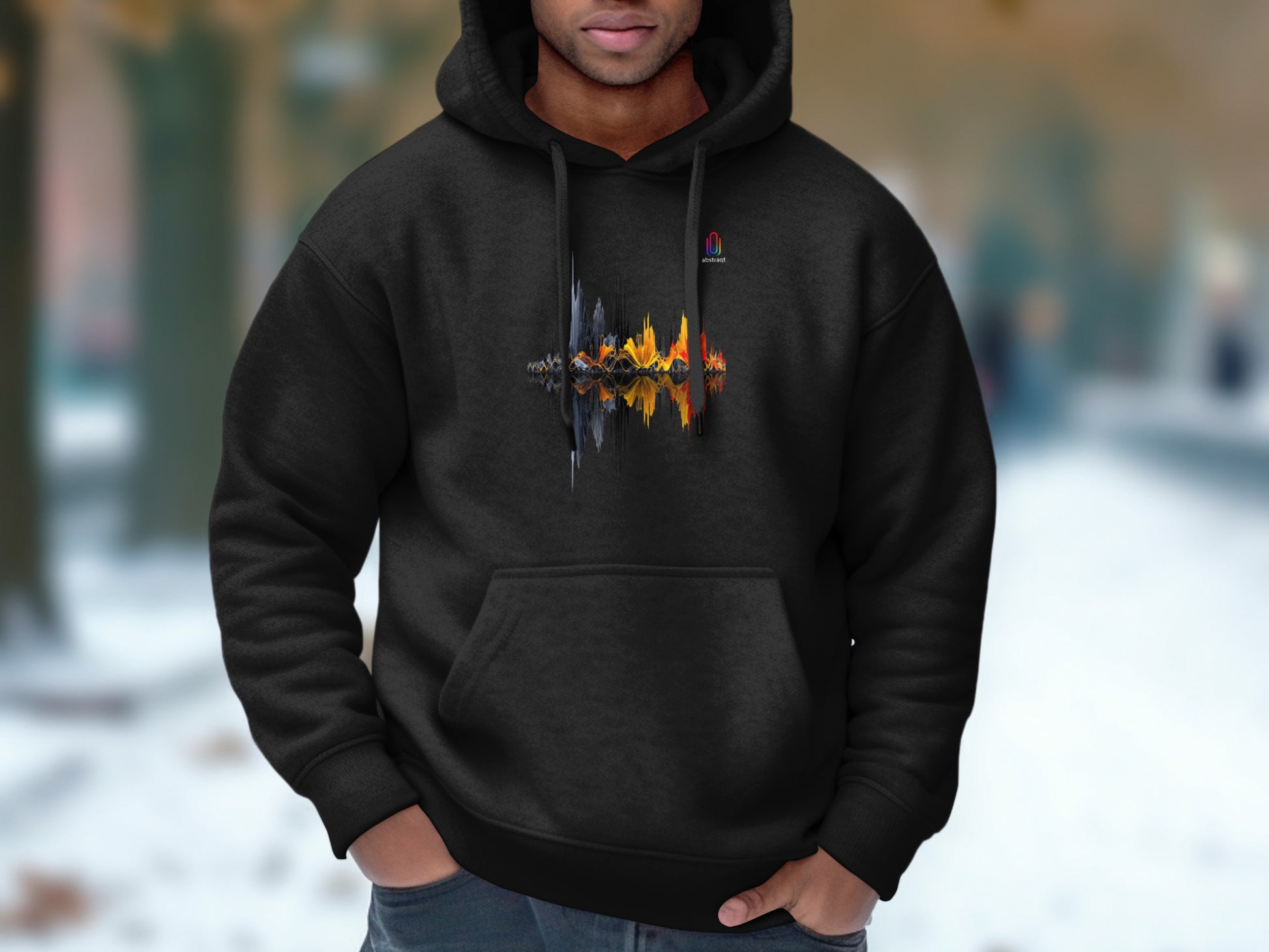 Stylish Hoodie with Unique Soundwave Print product type