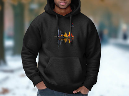 Stylish Hoodie with Unique Soundwave Print product type