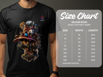 Fantasy Mushroom Houses Artwork T-Shirt product
