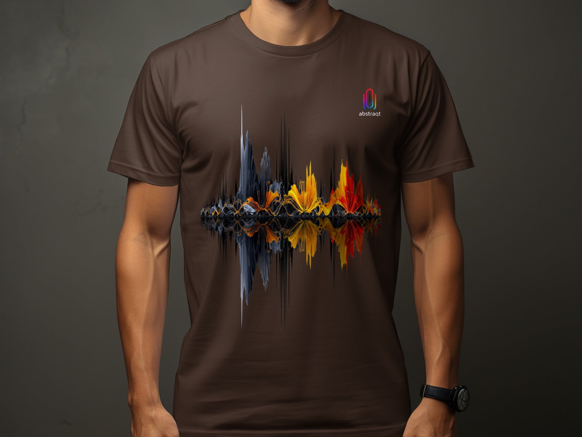 Abstract Multicolor Soundwave Graphic Tee product type