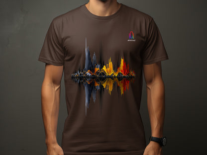 Abstract Multicolor Soundwave Graphic Tee product type