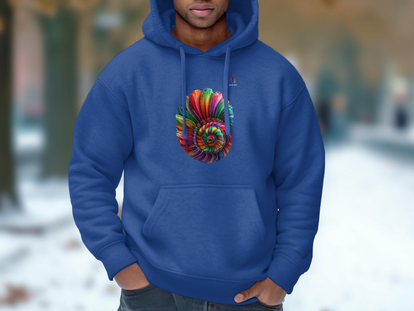 Colorful Seashell Design Blue Hoodie product