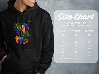 Vibrant Leaf Design Premium Pullover Hoodie product type