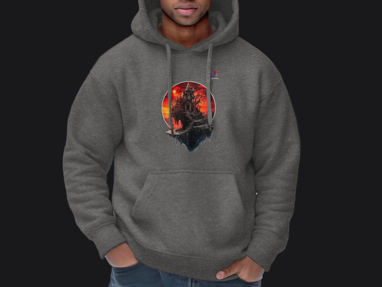 Mythical Dark Warrior Print Hooded Sweatshirt product