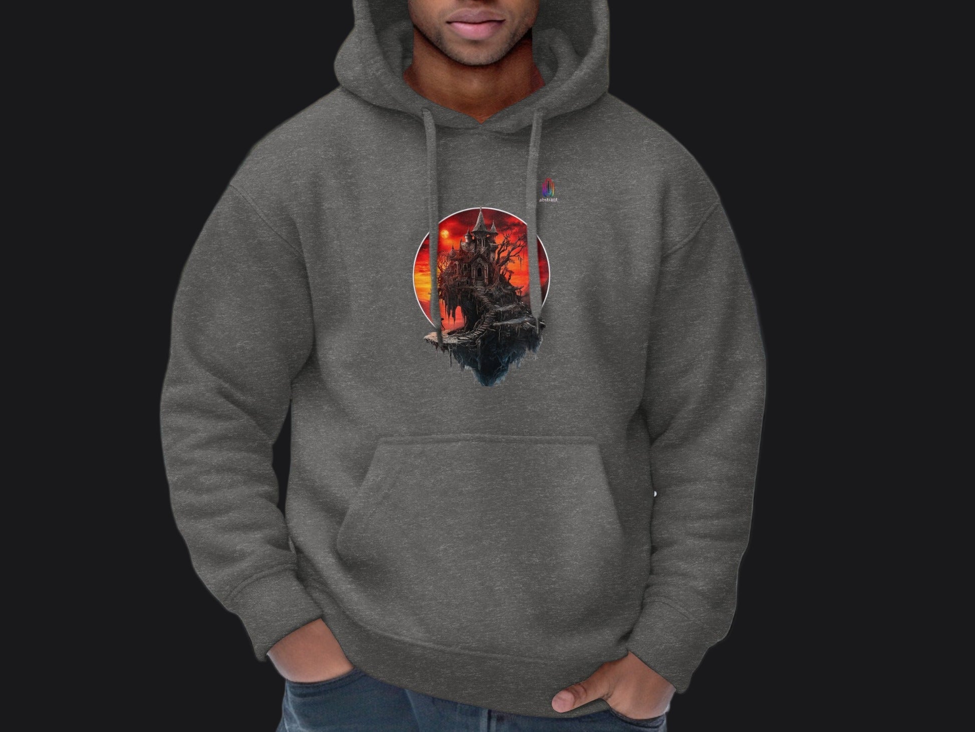 Mythical Dark Warrior Print Hooded Sweatshirt product