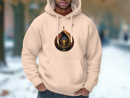 Intricately Designed Hoodie with Unique Flame Artwork product type