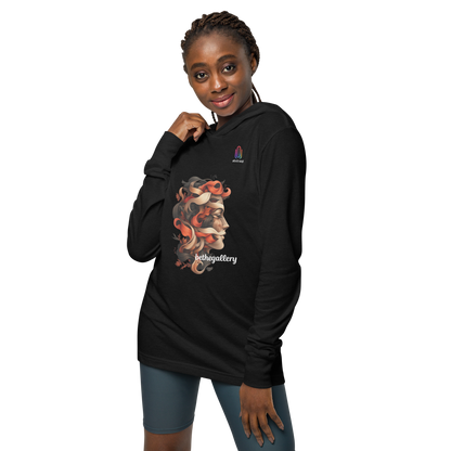 Unisex Hooded Long-Sleeve T-shirt Lacerta