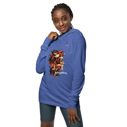 Unisex Hooded Long-Sleeve T-shirt Lacerta