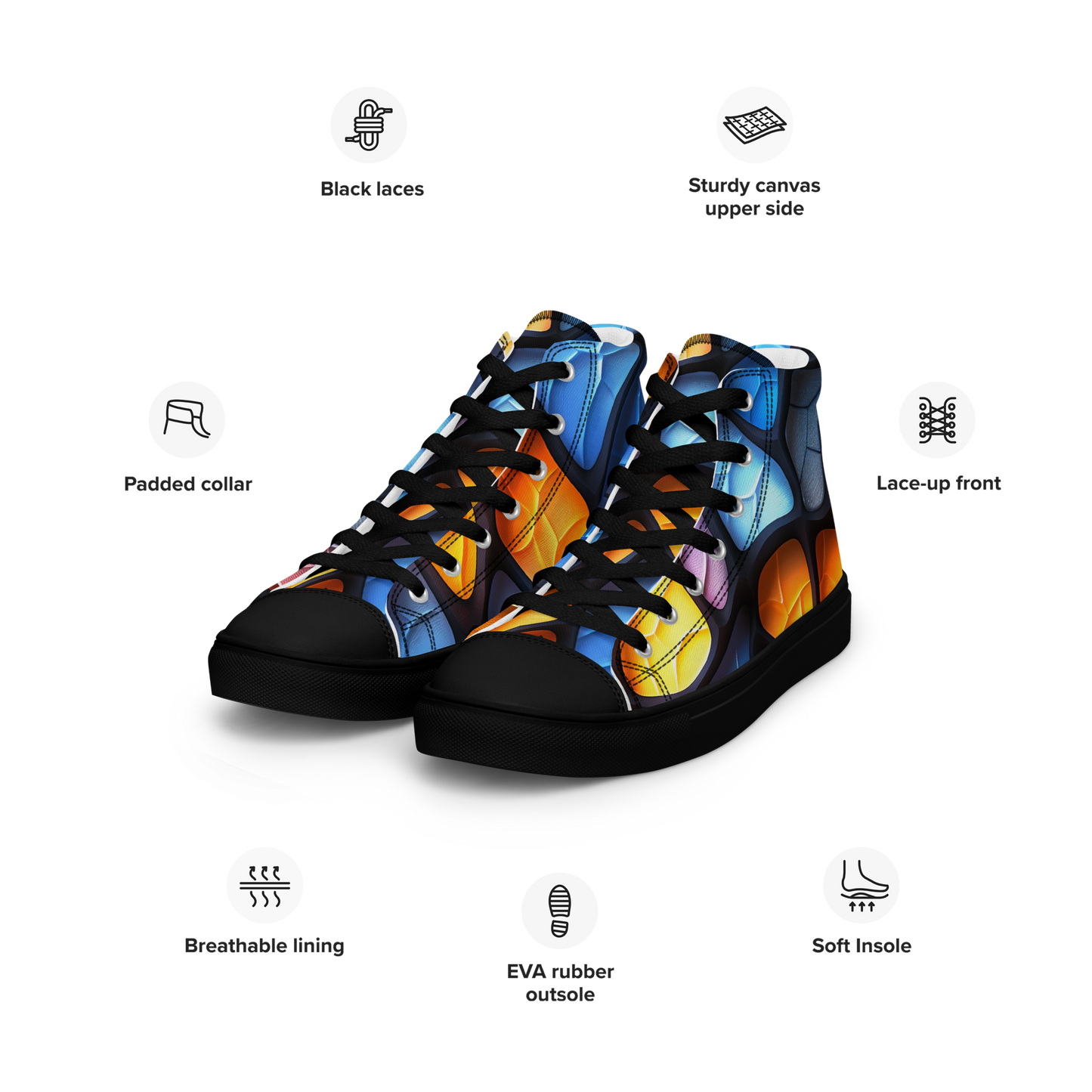 Women’s High Top Canvas Shoes Erestos